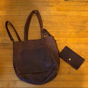 Portland Leather Goods wallet and purse set